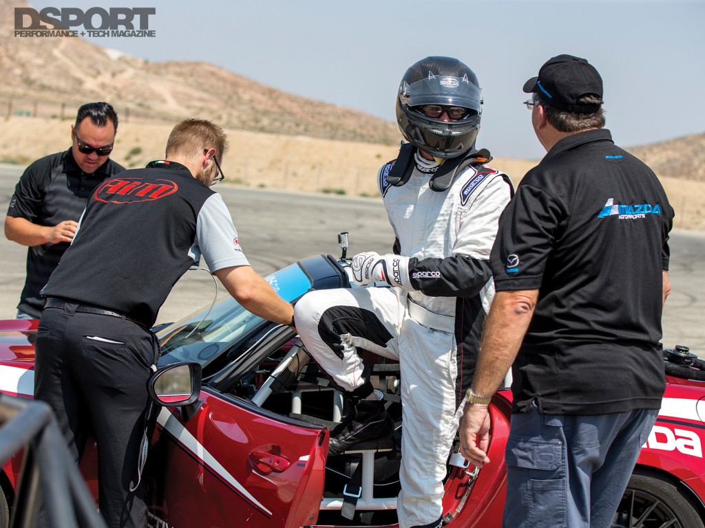 Driver change for the MX-5 testing