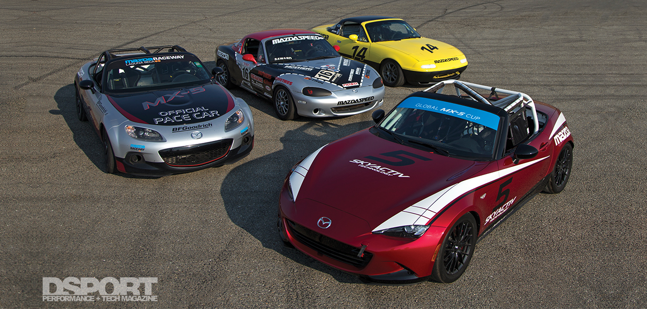 Hot Laps In Each Mazda Miata MX-5 Racecar | Generation Gap