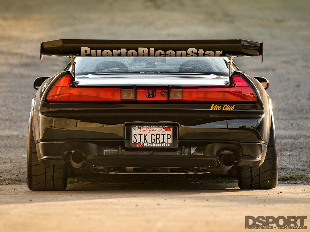 Back view of the Acura NSX