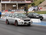 Subarus drag racing at bandimere speedway