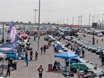 The crowd for IDRC at Fontana Dragway