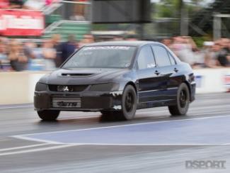 ETS EVO racing down the drag strip