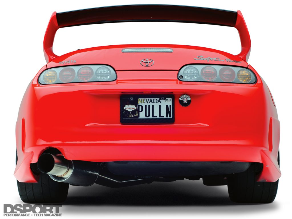 Rear of the Daily driven built Toyota Supra