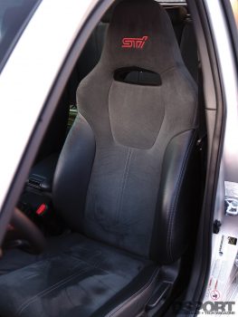 Interior of the HKS equipped Subaru STI