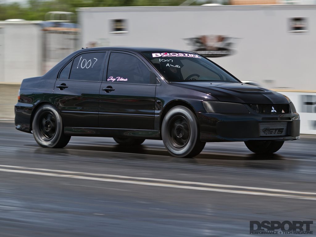 8 second EVO VIII making a pass