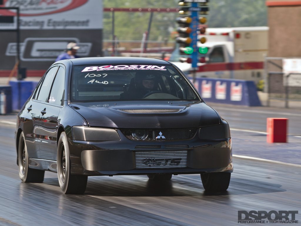 8 second EVO VIII making a pass