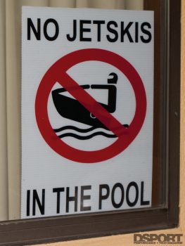 No Jet Ski's in the Pool at Buschur Shootout