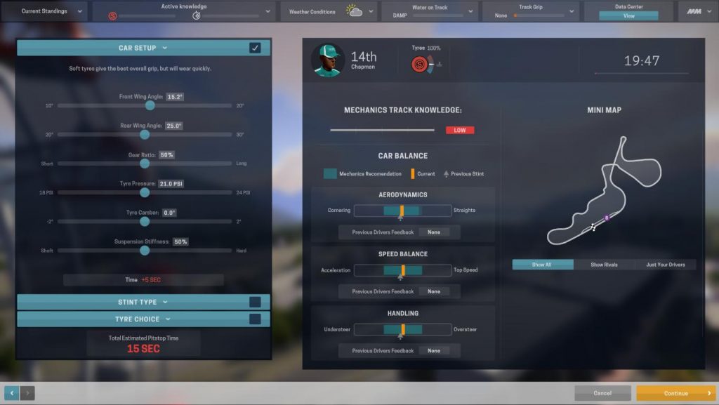 motorsport manager car setups