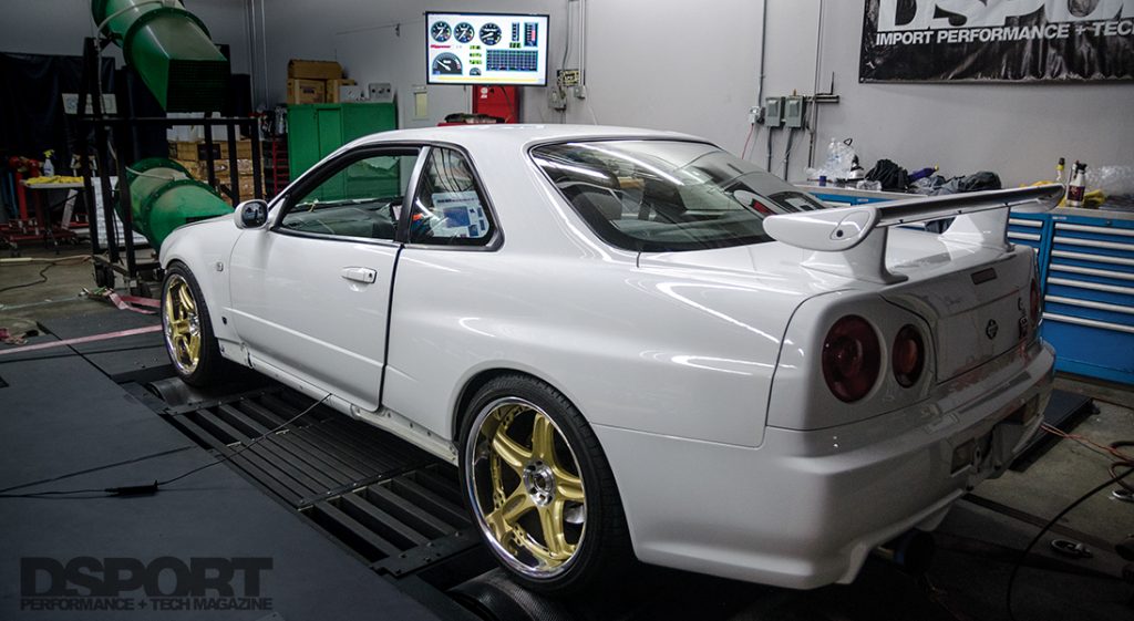 DSPORT Project R34 on dyno