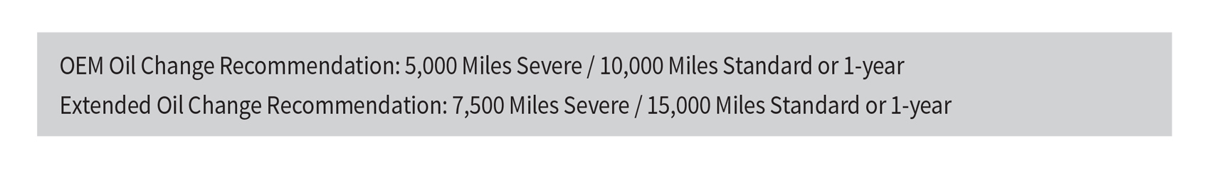 oil change recommendation