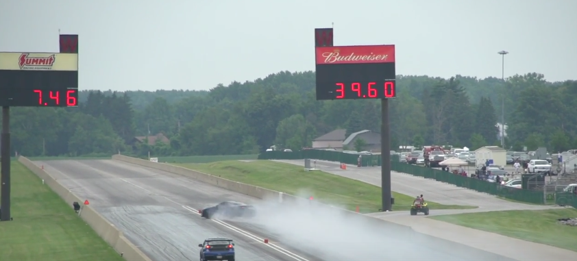 7 second GT-R hits the wall at over 100 mph | 2015 Buschur Shootout
